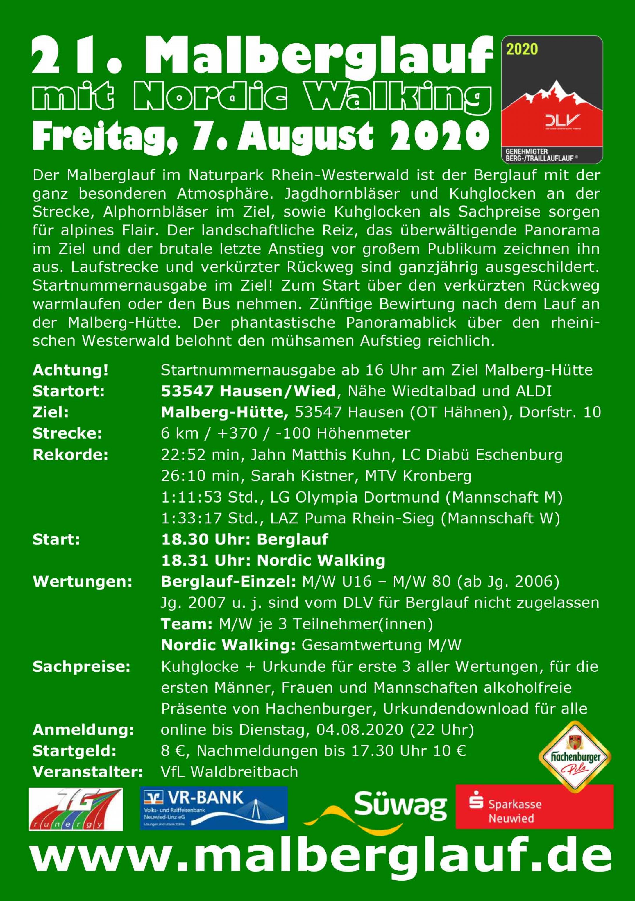 Ausschreibung Malberglauf